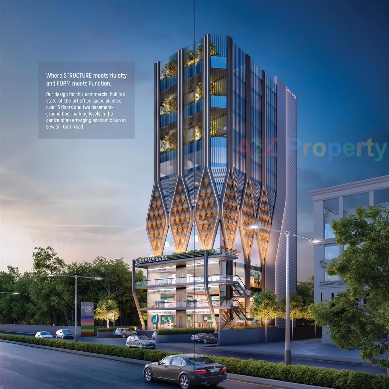 3D Elevation of real estate project Raama Even located at Sevasi, Vadodara, Gujarat