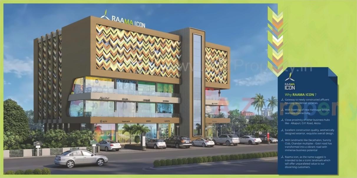 3D Elevation of real estate project Raama Icon located at Gotri, Vadodara, Gujarat