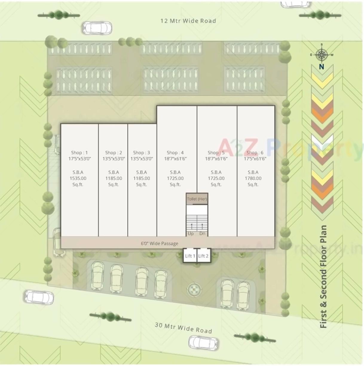 Layout of real estate project Raama Icon located at Gotri, Vadodara, Gujarat