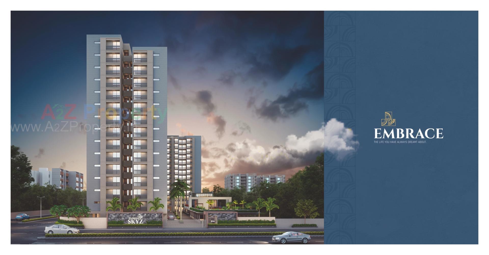 3D Elevation of real estate project Raama Skyz located at Vemali, Vadodara, Gujarat