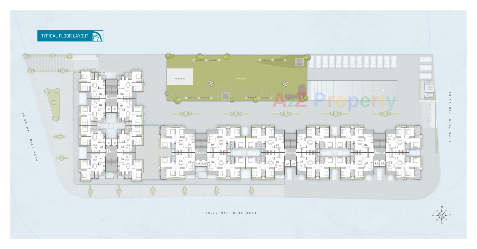 Layout of real estate project Raama Skyz located at Vemali, Vadodara, Gujarat