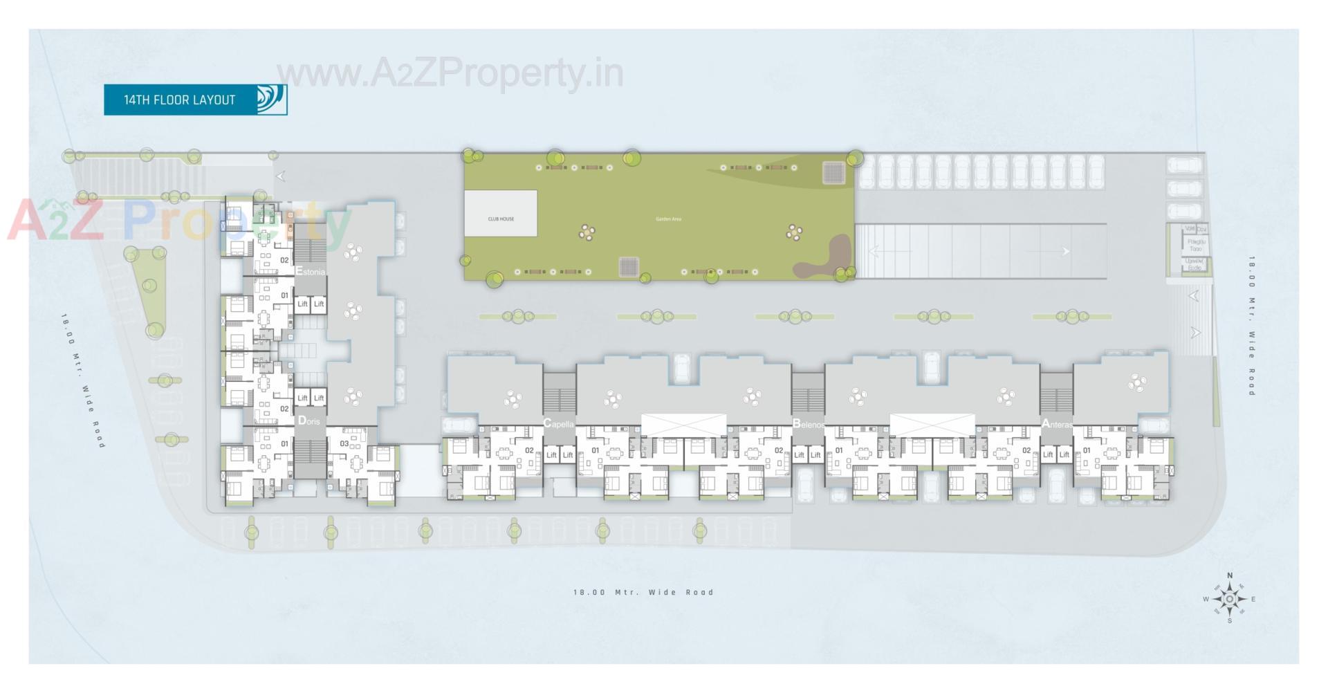Layout of real estate project Raama Skyz located at Vemali, Vadodara, Gujarat