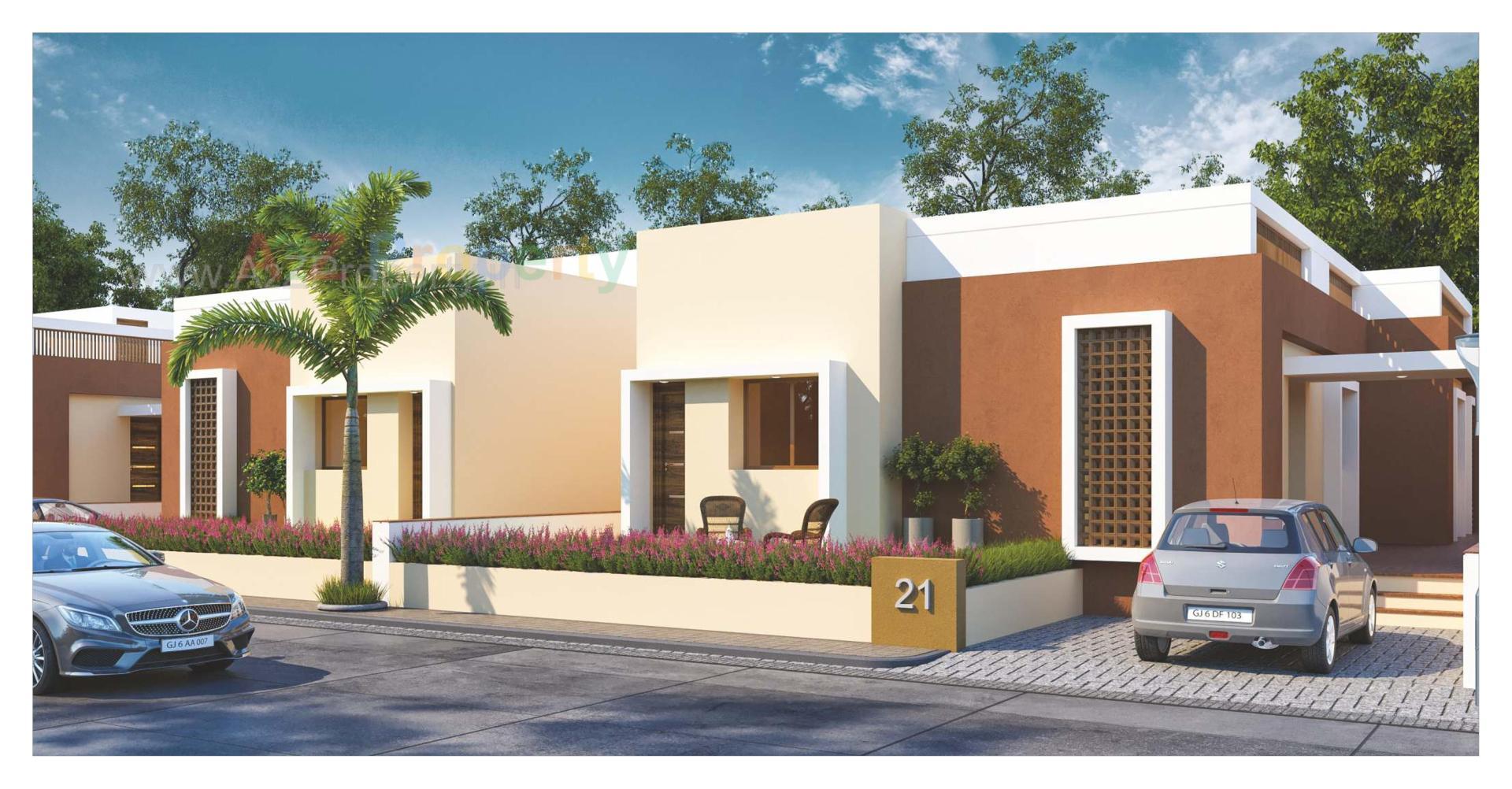 3D Elevation of real estate project Raamah Eldoraa located at Ampad, Vadodara, Gujarat
