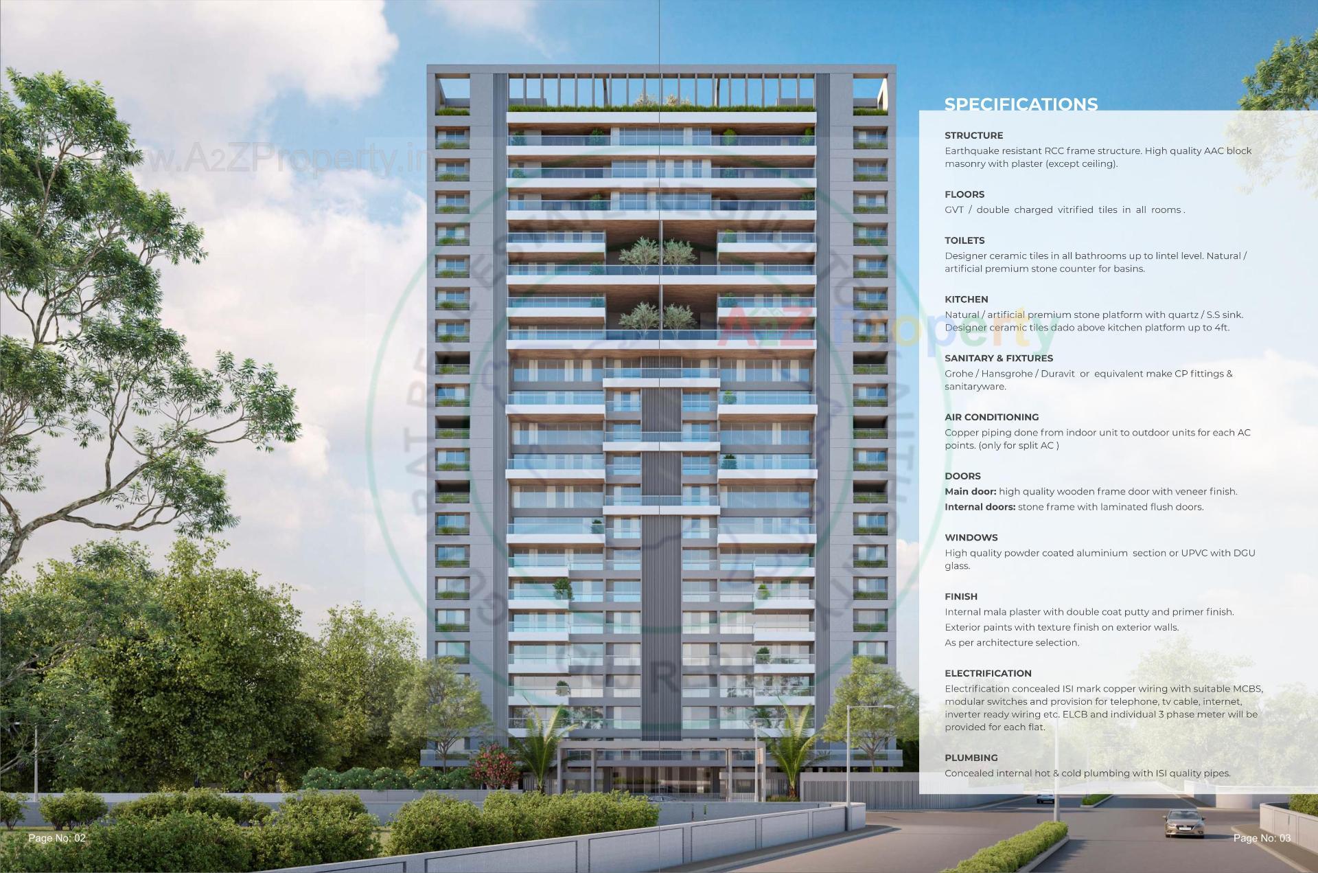 3D Elevation of real estate project Raamah Ellemento located at Sevasi, Vadodara, Gujarat