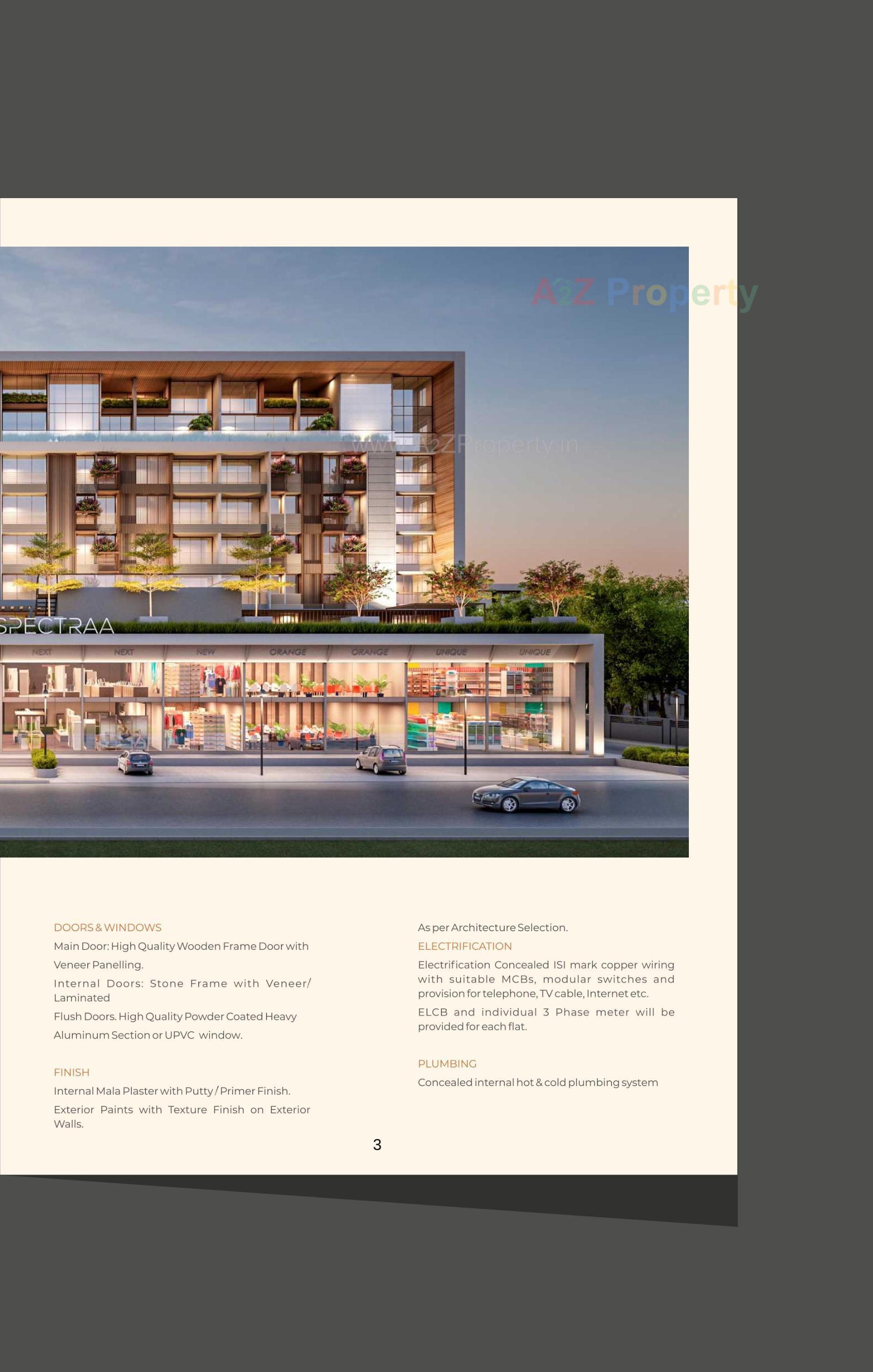 3D Elevation of real estate project Raamah Spectraa located at Kasba, Vadodara, Gujarat