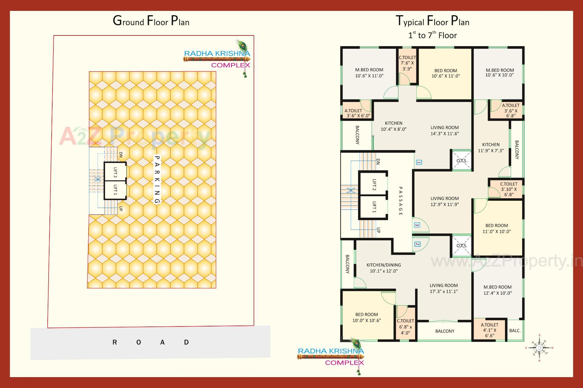 Layout of real estate project Radha Krishna Complex located at Kasba, Vadodara, Gujarat