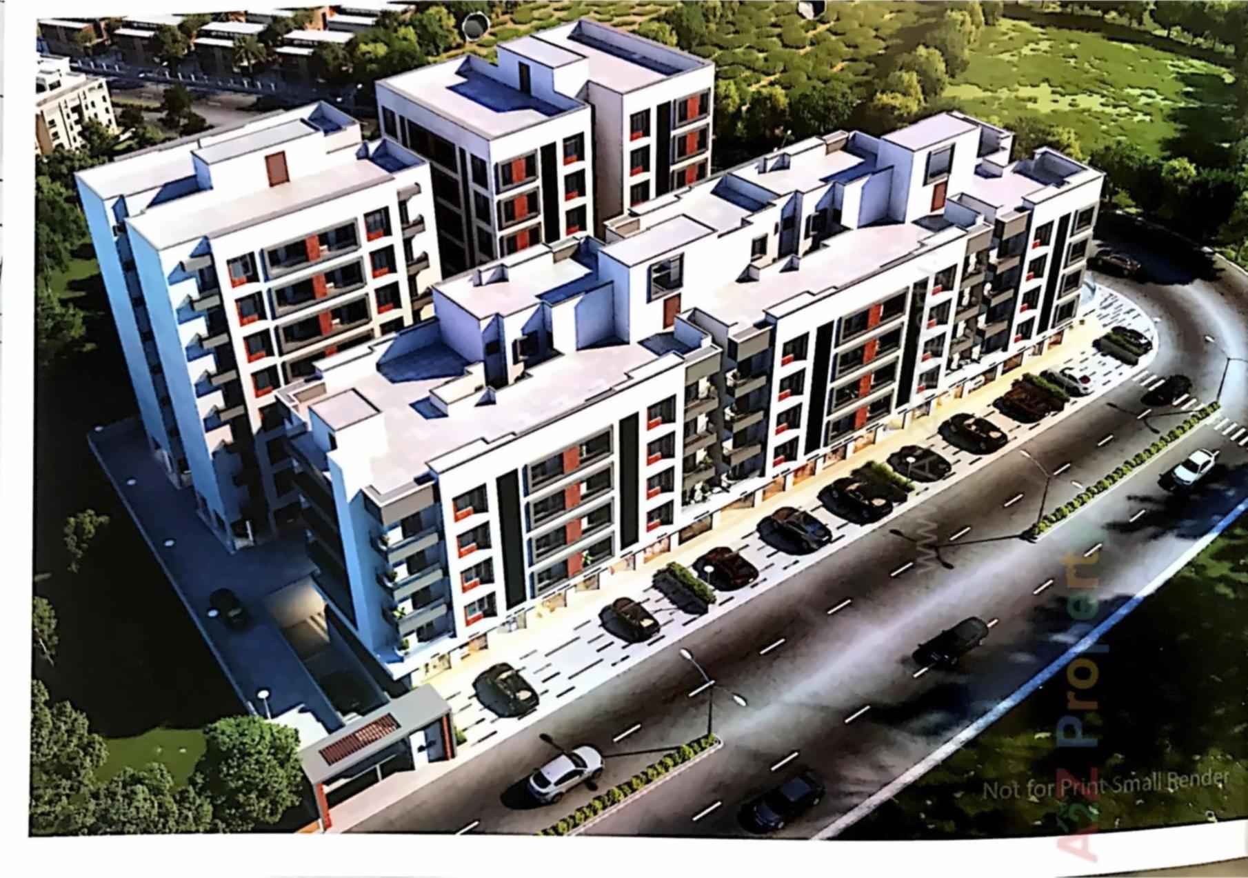 3D Elevation of real estate project Radhe Ratnam located at Vadodara, Vadodara, Gujarat
