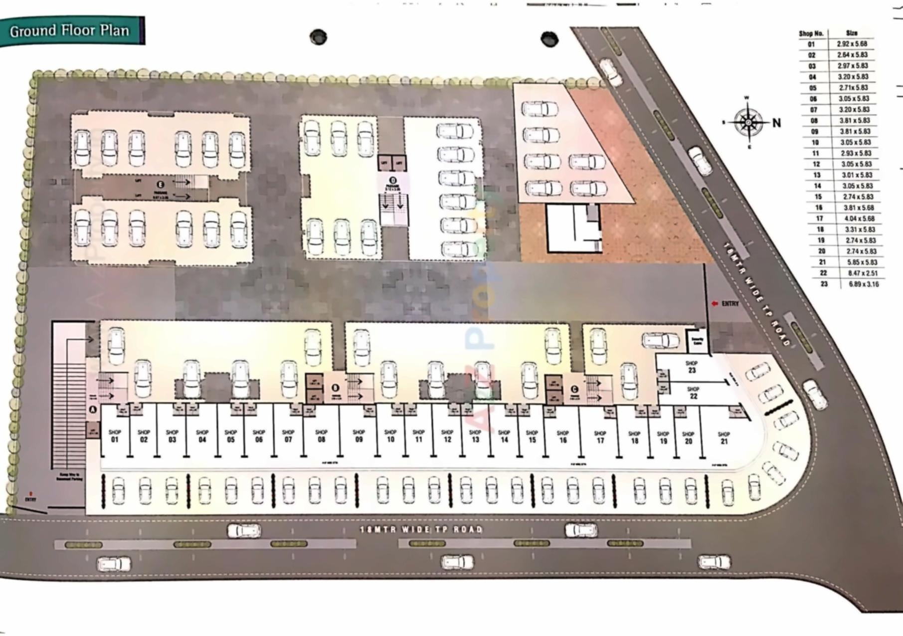 Layout of real estate project Radhe Ratnam located at Vadodara, Vadodara, Gujarat