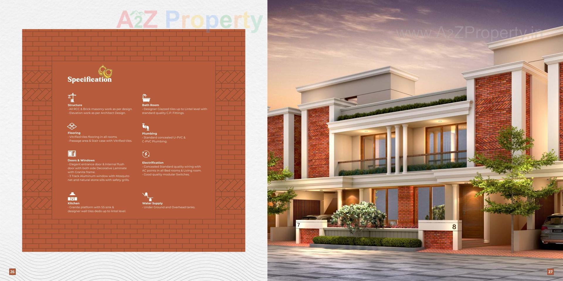 3D Elevation of real estate project Radhekrishna Villa located at Kapurai, Vadodara, Gujarat