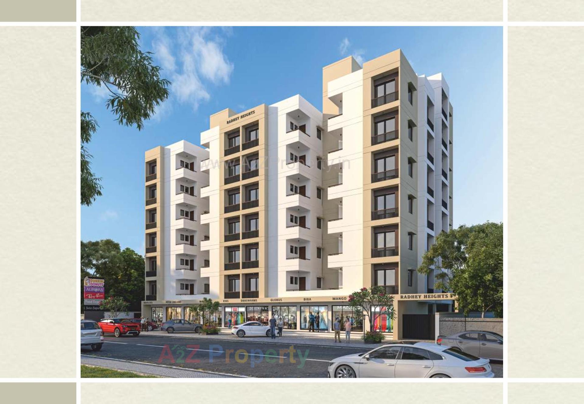 3D Elevation of real estate project Radhey Heights located at Manjalpur, Vadodara, Gujarat