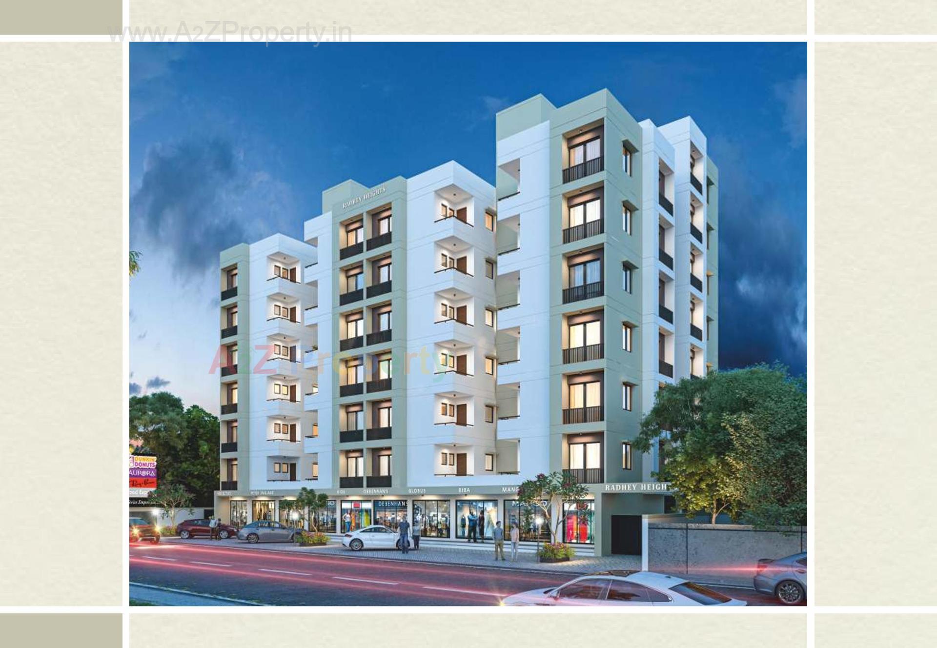 3D Elevation of real estate project Radhey Heights located at Manjalpur, Vadodara, Gujarat