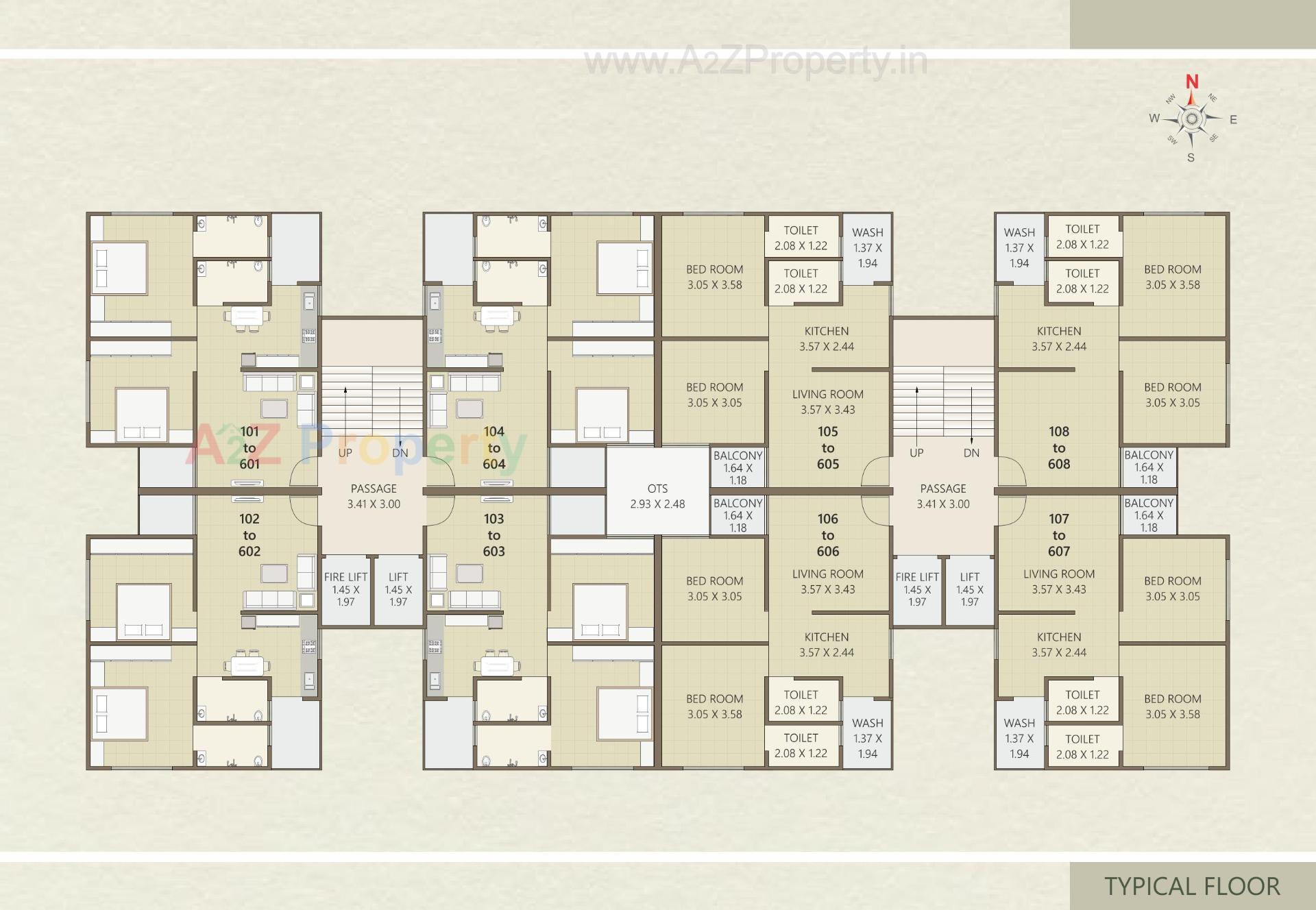 Layout of real estate project Radhey Heights located at Manjalpur, Vadodara, Gujarat