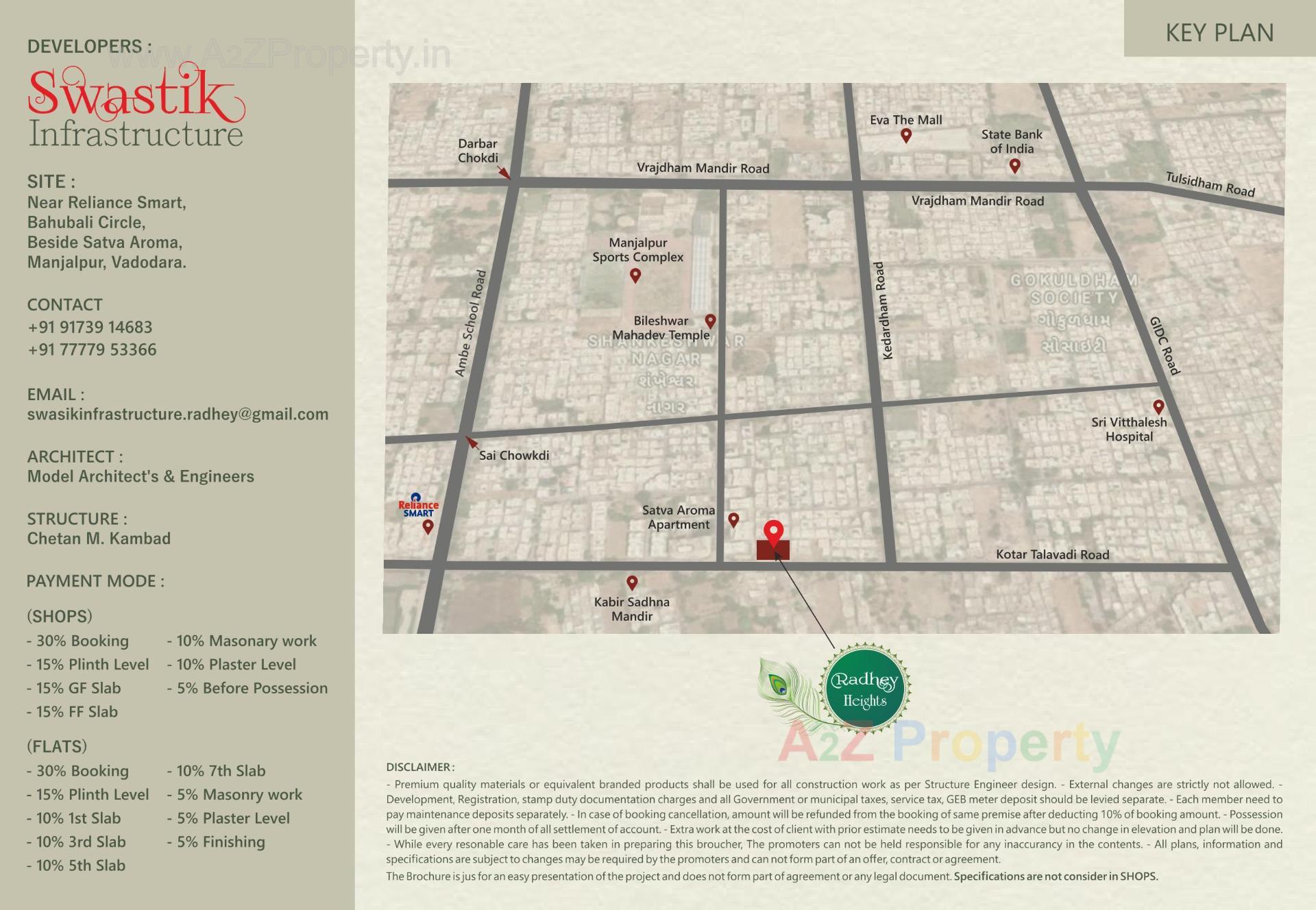  of real estate project Radhey Heights located at Manjalpur, Vadodara, Gujarat