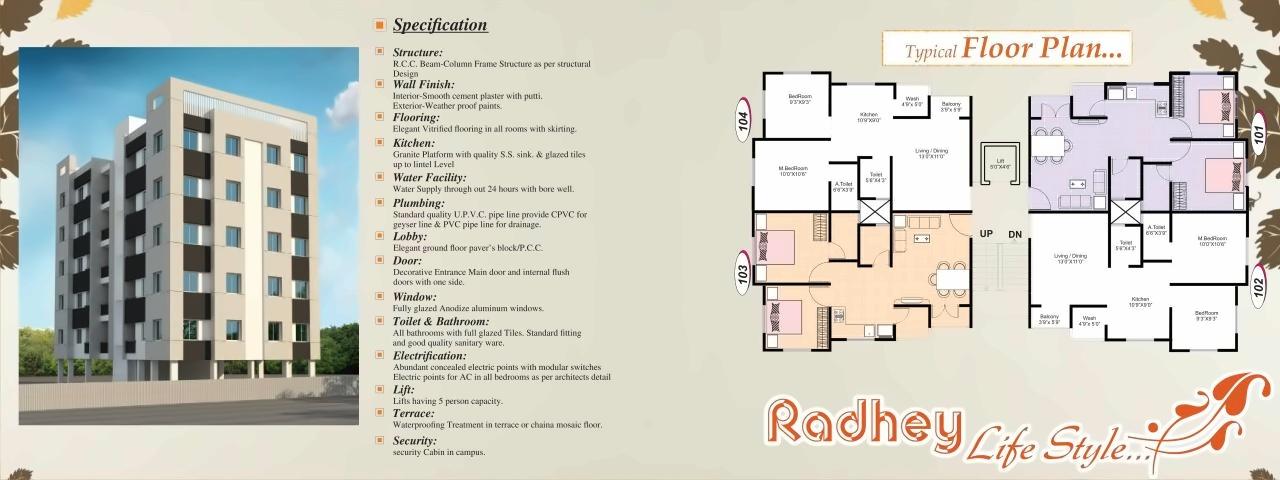 Layout of real estate project Radhey Life Style located at Koyli, Vadodara, Gujarat