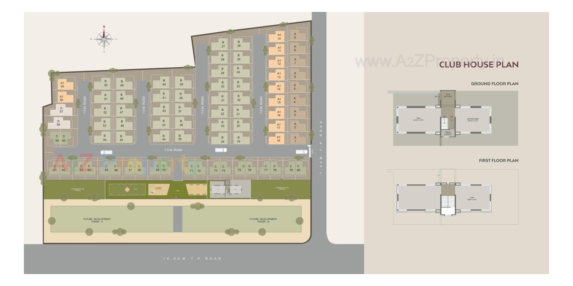Layout of real estate project Radhika Bunglows located at Bapod, Vadodara, Gujarat