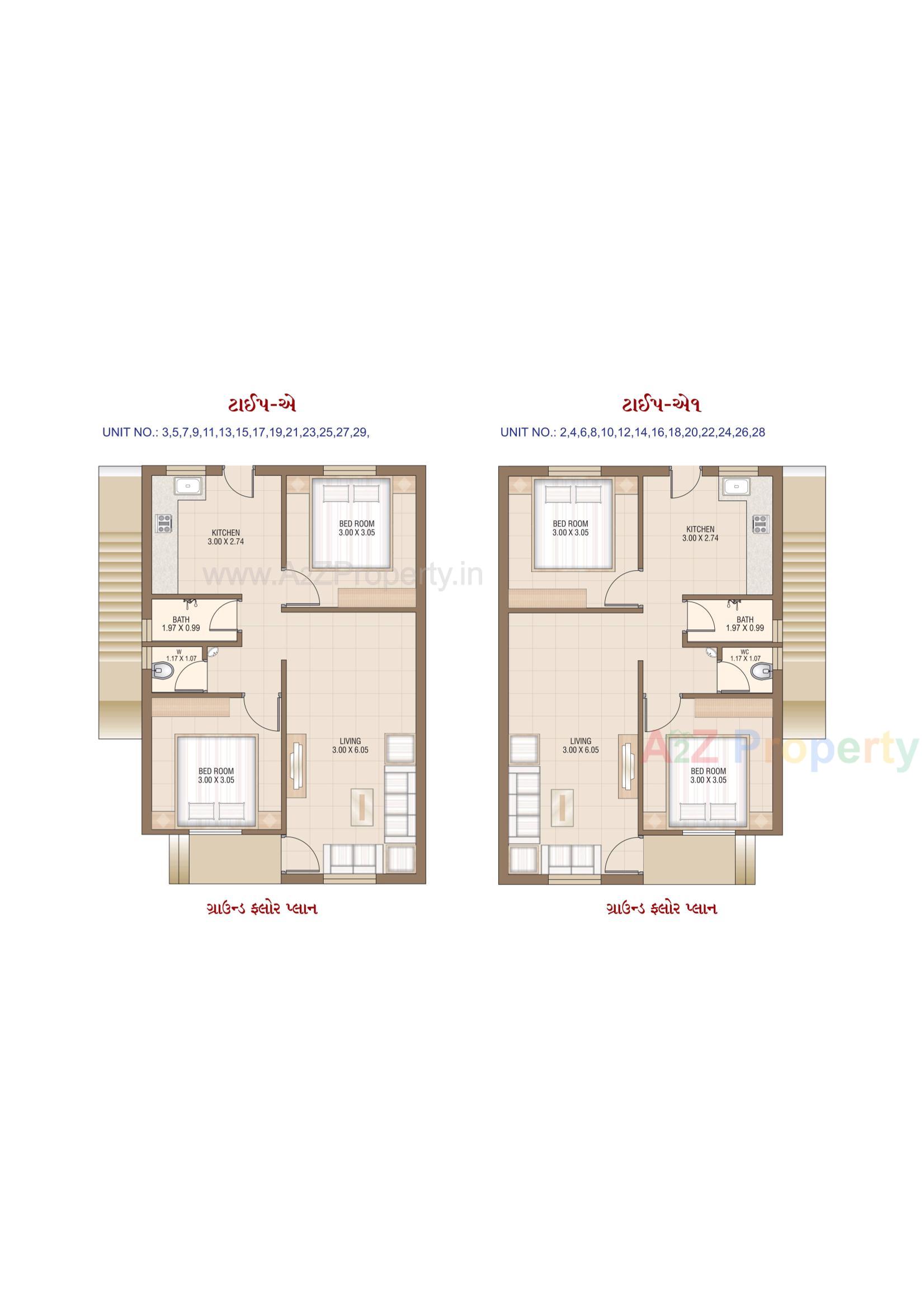 Layout of real estate project Rajipo Residency located at Karjan, Vadodara, Gujarat