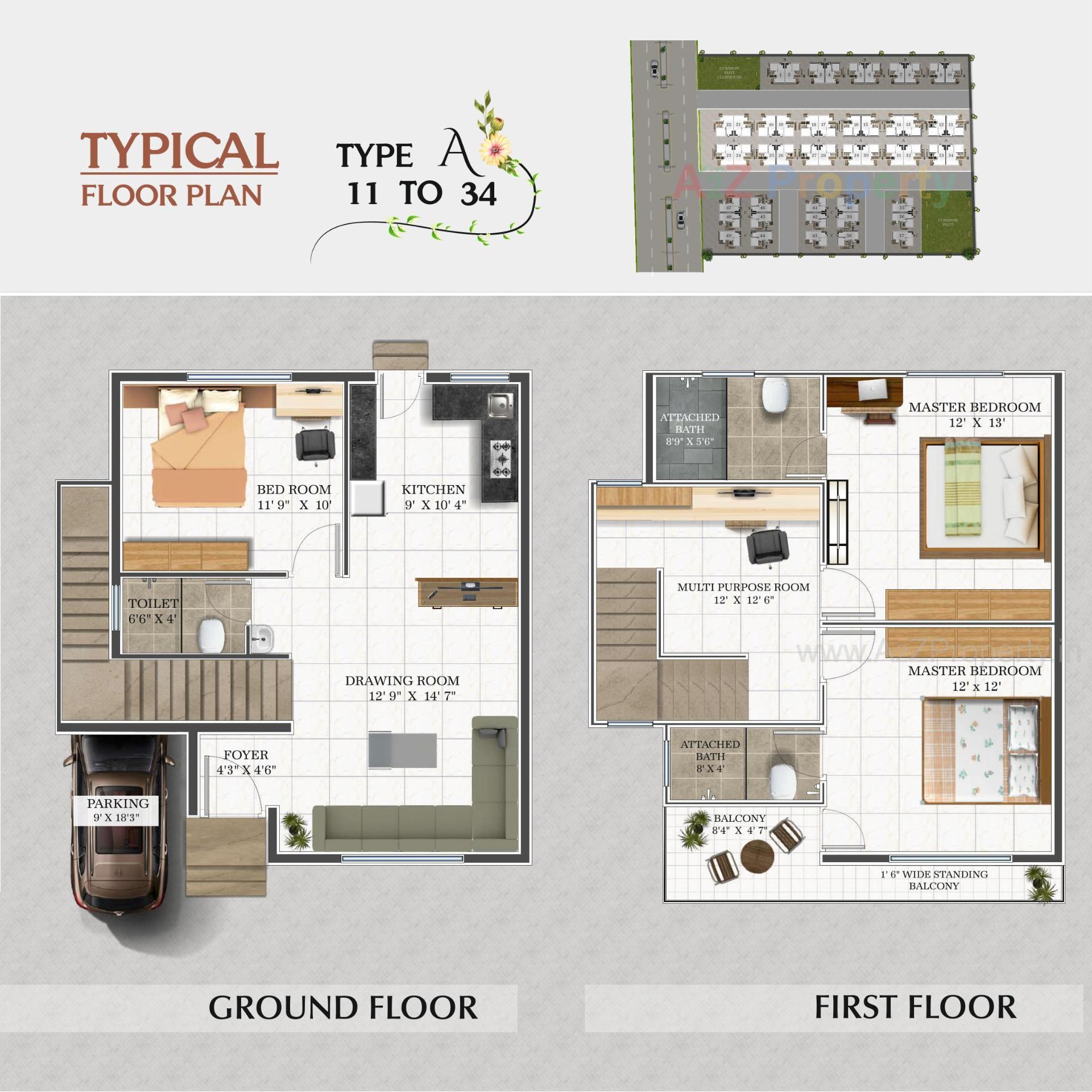Layout of real estate project Rajlaxmi Darshan located at Ankhol, Vadodara, Gujarat