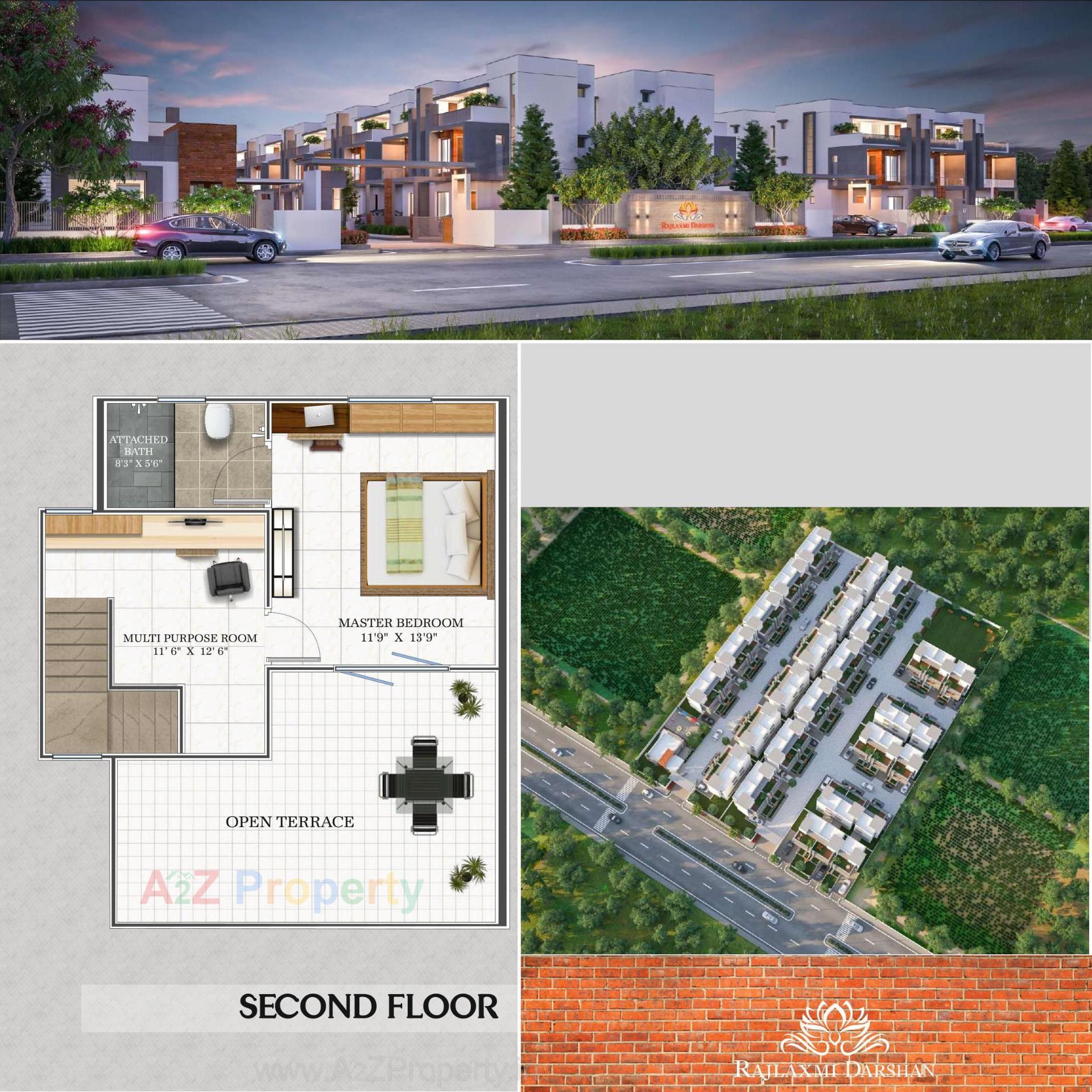 Layout of real estate project Rajlaxmi Darshan located at Ankhol, Vadodara, Gujarat