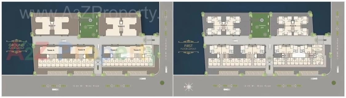 Layout of real estate project Rajratna Platina located at Bapod, Vadodara, Gujarat