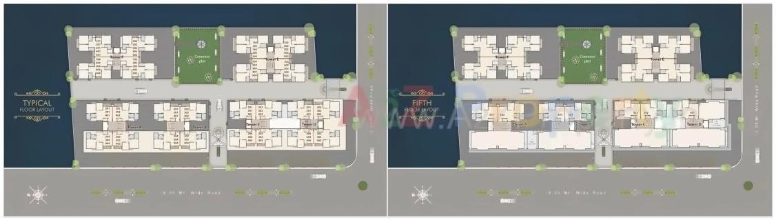 Layout of real estate project Rajratna Platina located at Bapod, Vadodara, Gujarat