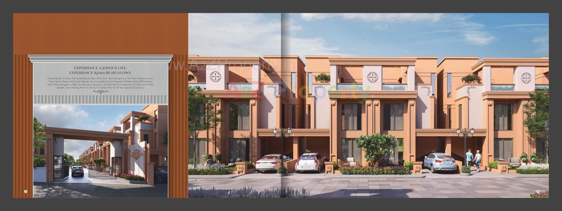 3D Elevation of real estate project Rama Bungalows located at Karodiya, Vadodara, Gujarat