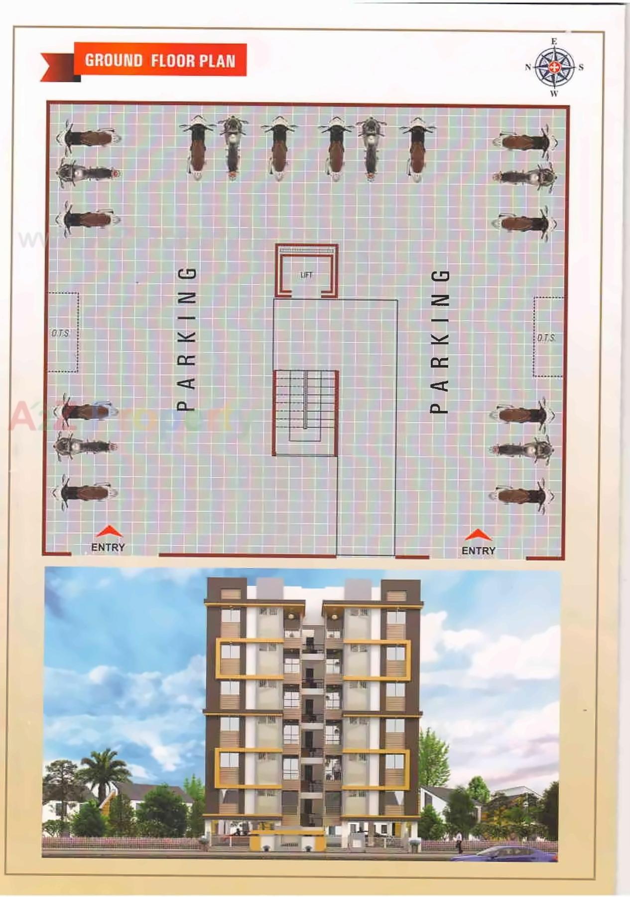 Layout of real estate project Ranmukteshwar Complex located at Vadodara, Vadodara, Gujarat