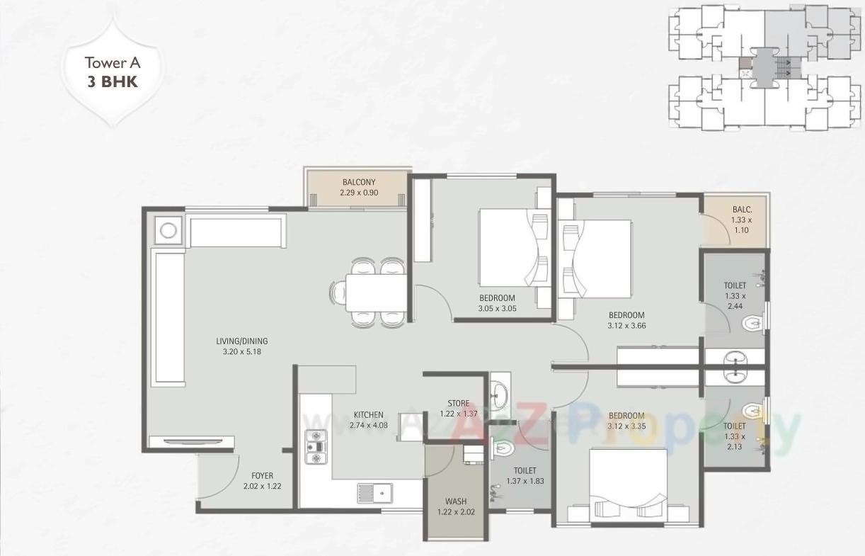 Layout of real estate project Ratnabhavan Residency located at Bapod, Vadodara, Gujarat