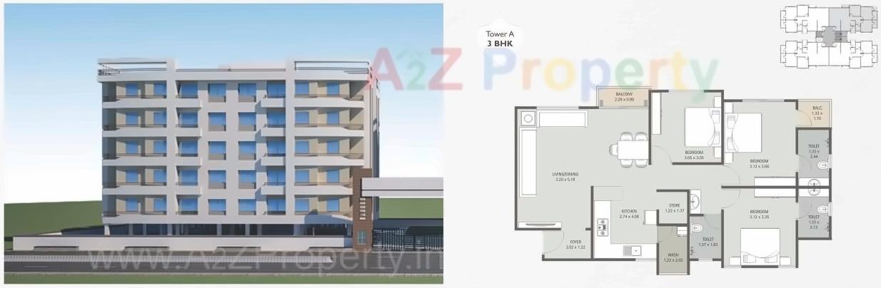 Layout of real estate project Ratnabhavan Residency located at Bapod, Vadodara, Gujarat