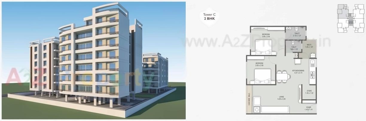 Layout of real estate project Ratnabhavan Residency located at Bapod, Vadodara, Gujarat