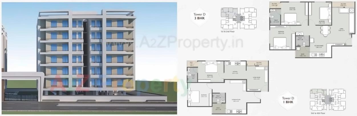 Layout of real estate project Ratnabhavan Residency located at Bapod, Vadodara, Gujarat