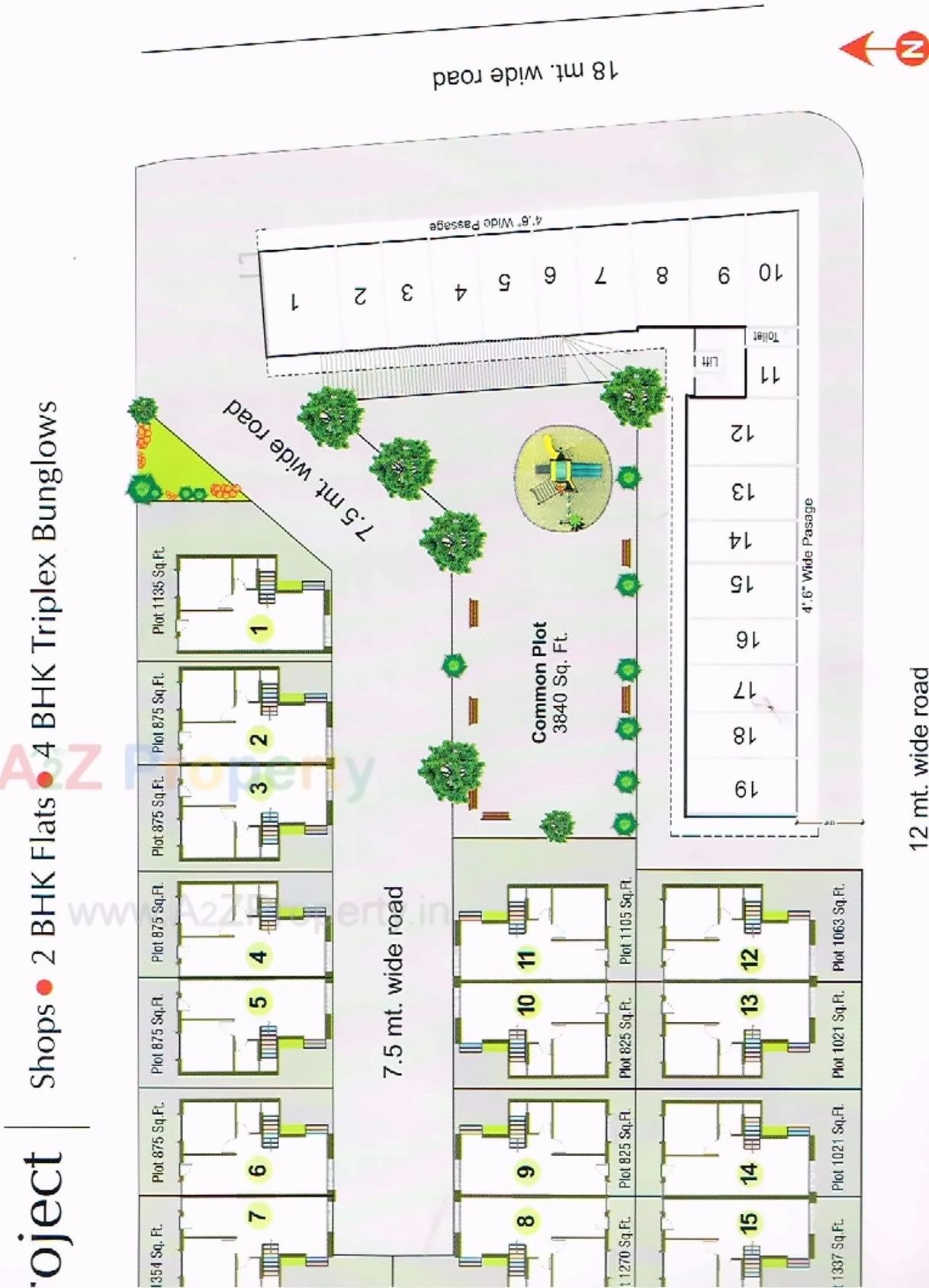 Layout of real estate project Ratnakar Resicom located at Sevasi, Vadodara, Gujarat