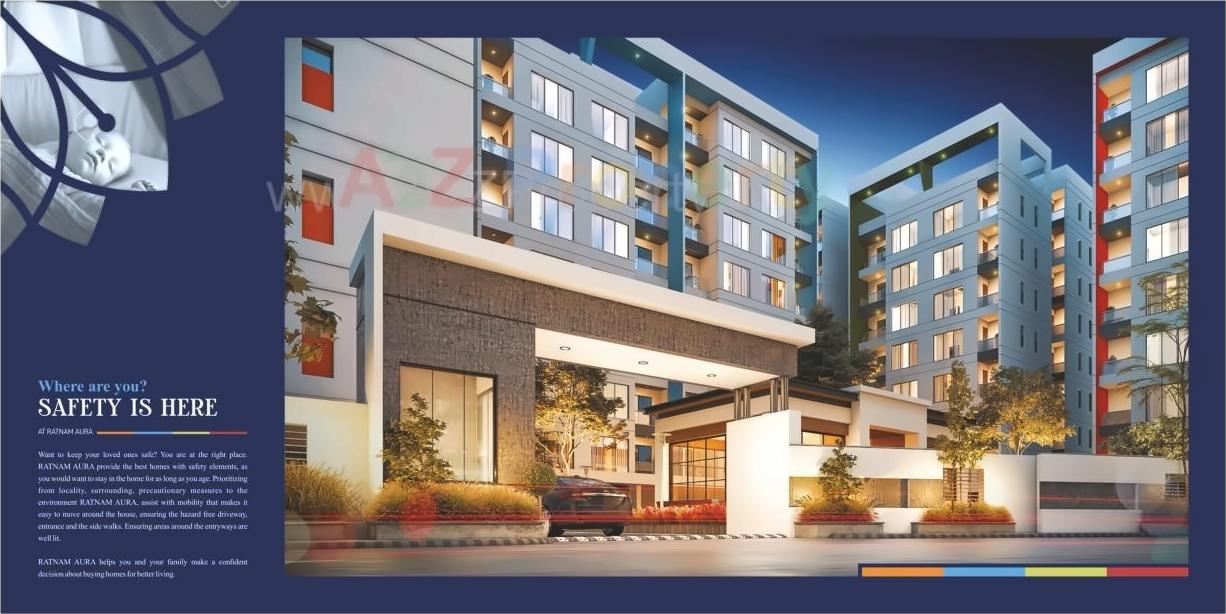 3D Elevation of real estate project Ratnam Aura located at Harni, Vadodara, Gujarat