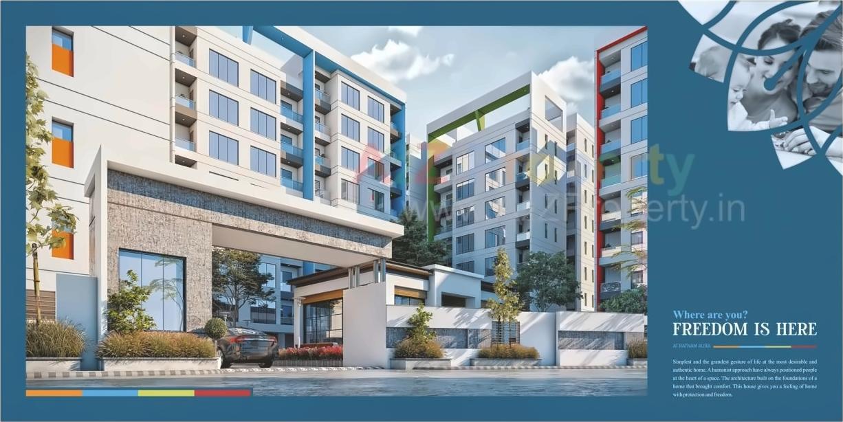 3D Elevation of real estate project Ratnam Aura located at Harni, Vadodara, Gujarat