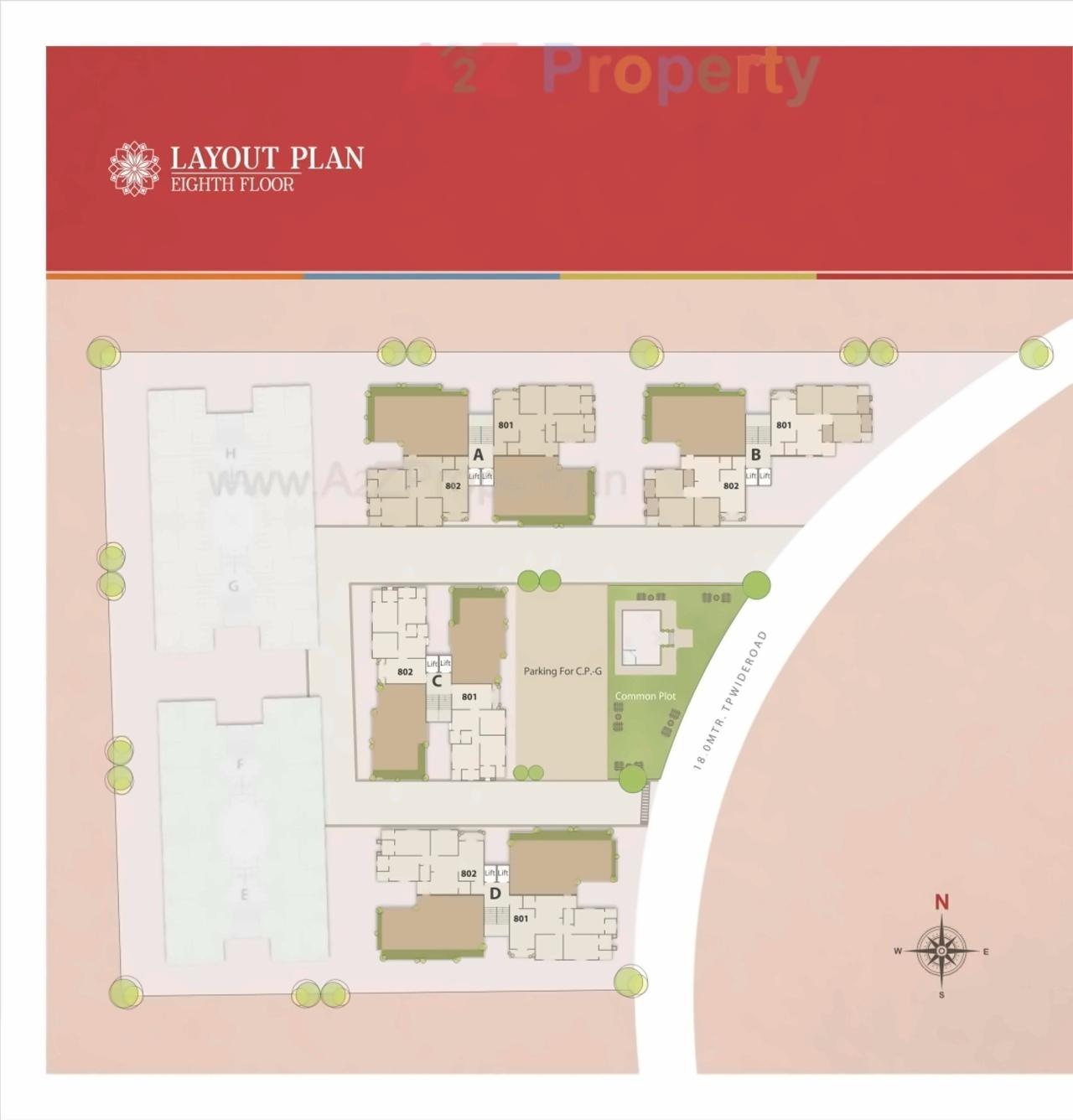 Layout of real estate project Ratnam Aura located at Harni, Vadodara, Gujarat