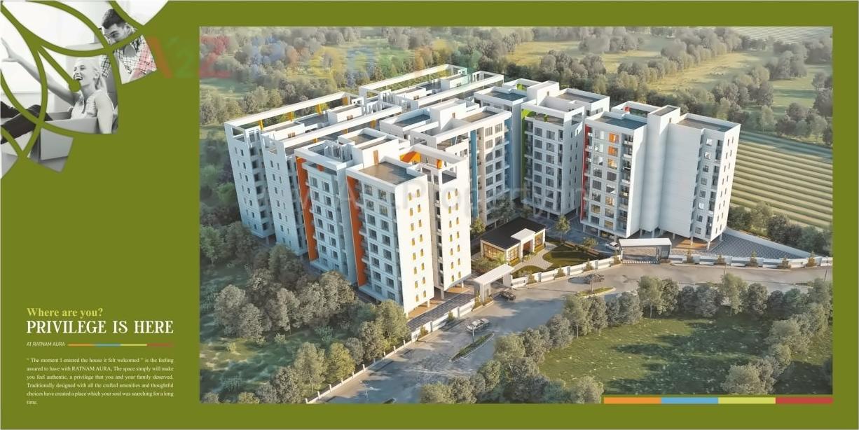 3D Elevation of real estate project Ratnam Aura located at Harni, Vadodara, Gujarat