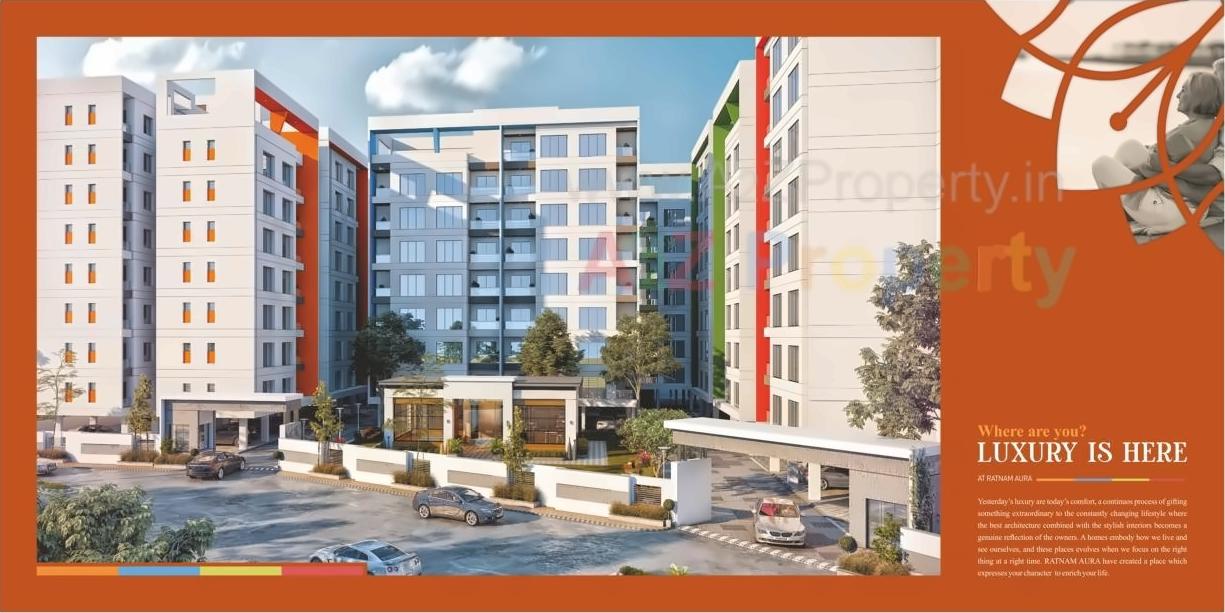 3D Elevation of real estate project Ratnam Aura located at Harni, Vadodara, Gujarat