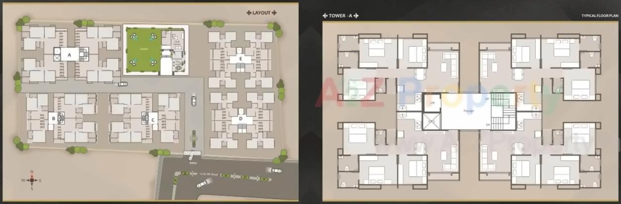 Layout of real estate project Ratnam Elegance located at Vemali, Vadodara, Gujarat