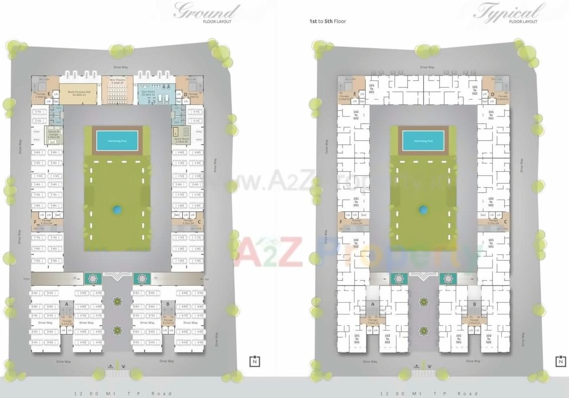 Layout of real estate project Ratnam Gardenbay located at Vadodara, Vadodara, Gujarat