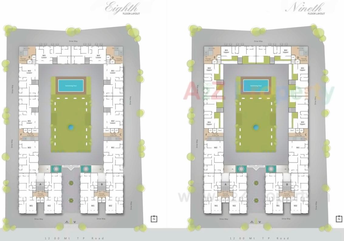 Layout of real estate project Ratnam Gardenbay located at Vadodara, Vadodara, Gujarat