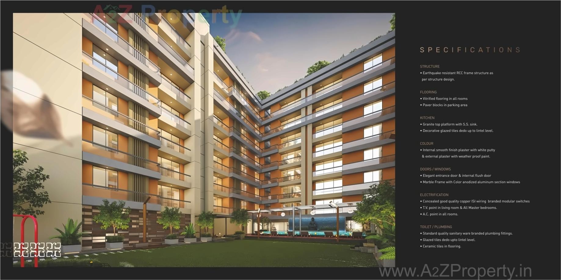 3D Elevation of real estate project Ratnam Luxuria located at Harni, Vadodara, Gujarat