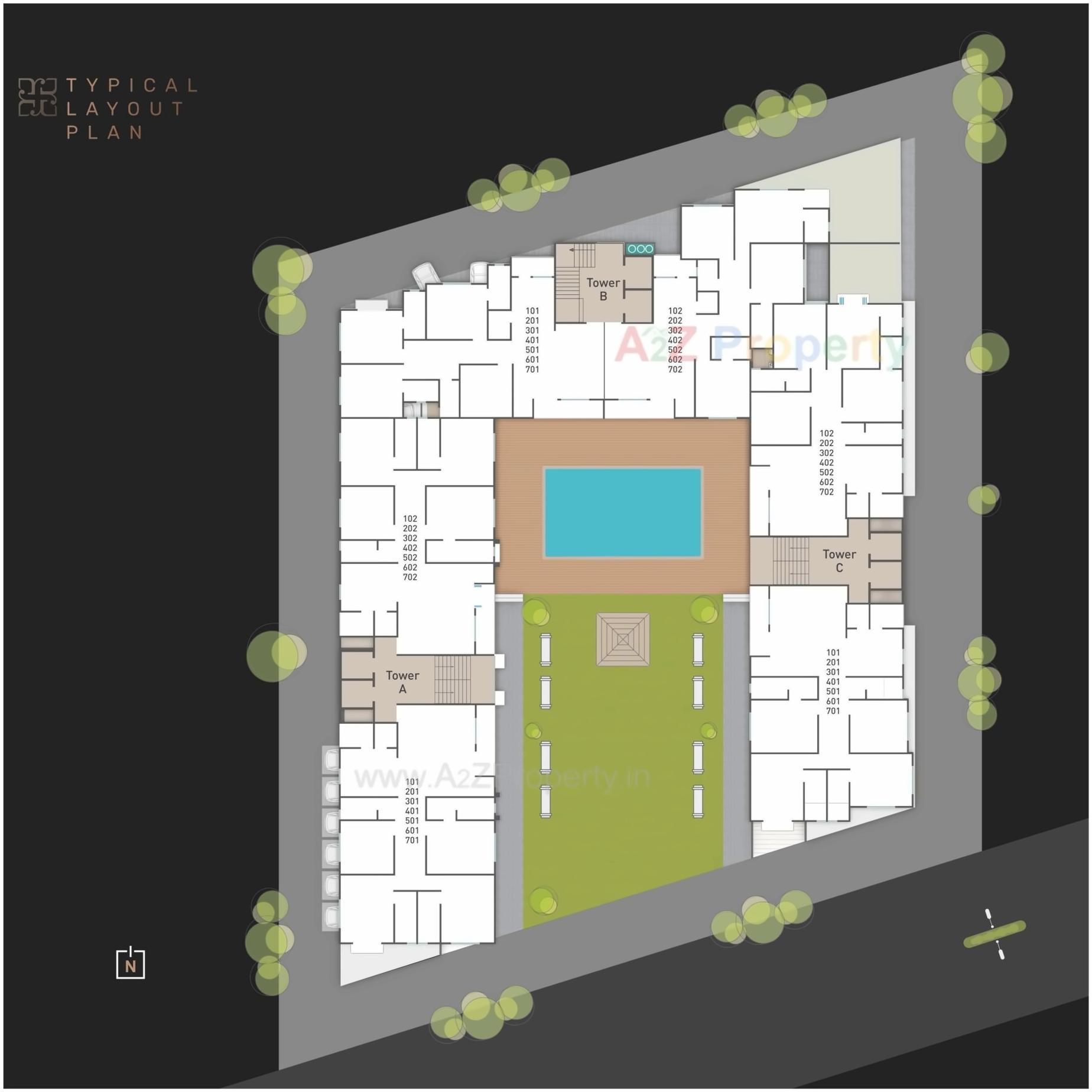 Layout of real estate project Ratnam Luxuria located at Harni, Vadodara, Gujarat