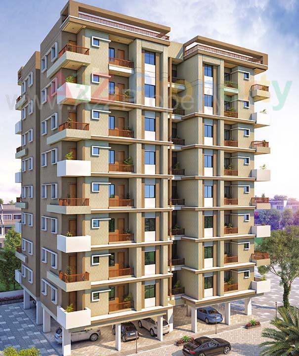 3D Elevation of real estate project Ratnam Oasis located at Bapod, Vadodara, Gujarat