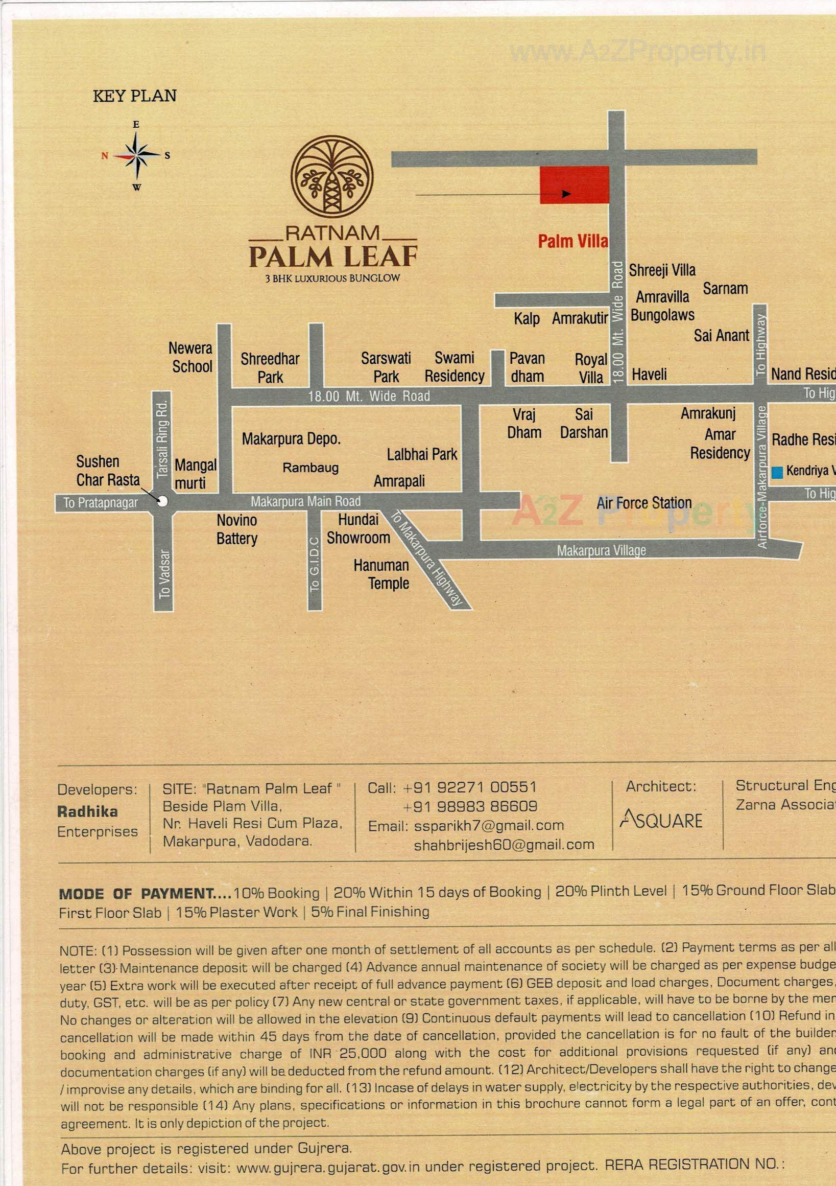  of real estate project Ratnam Palm Leaf located at Makarpura, Vadodara, Gujarat