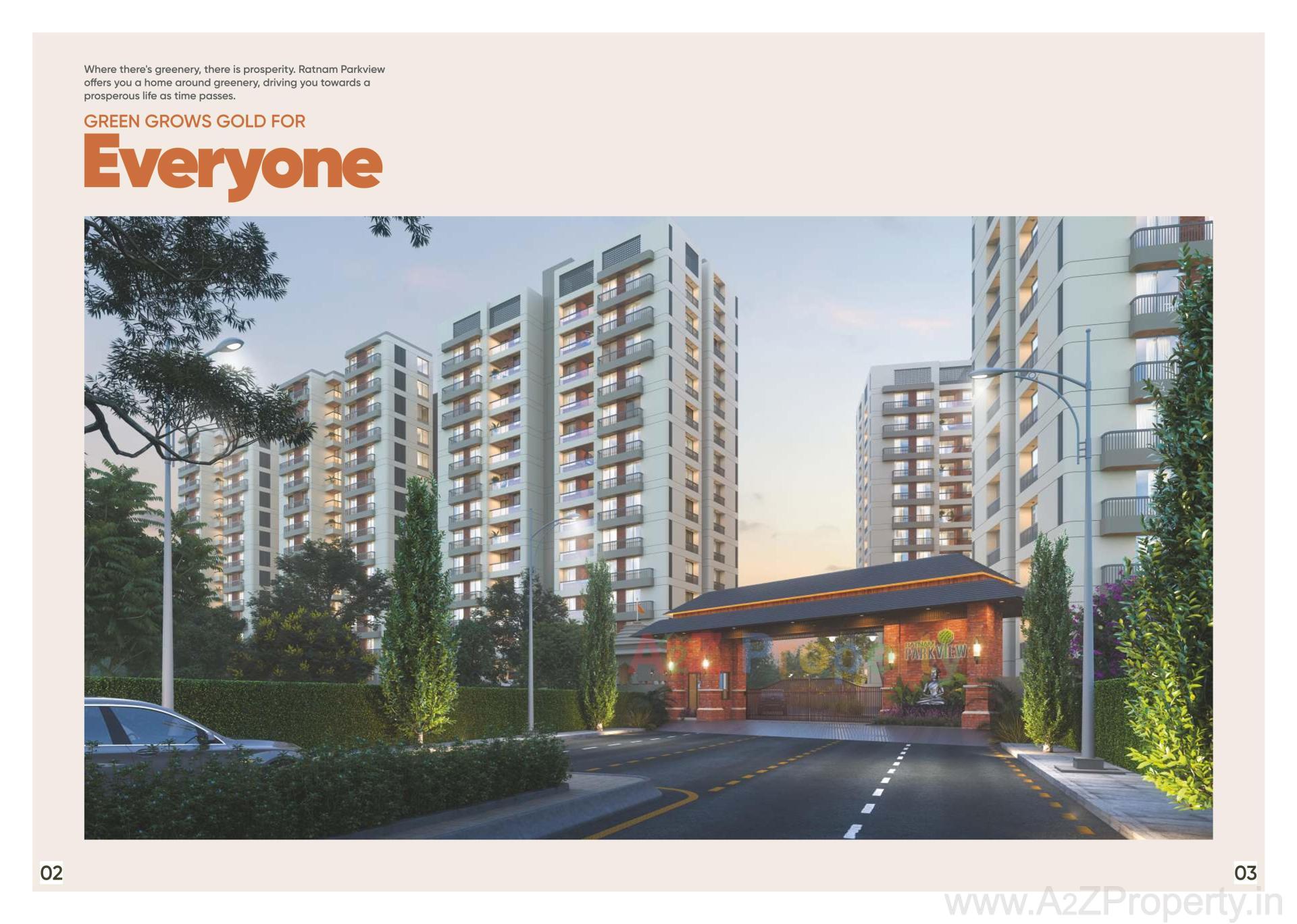 3D Elevation of real estate project Ratnam Park View located at Bhayli, Vadodara, Gujarat