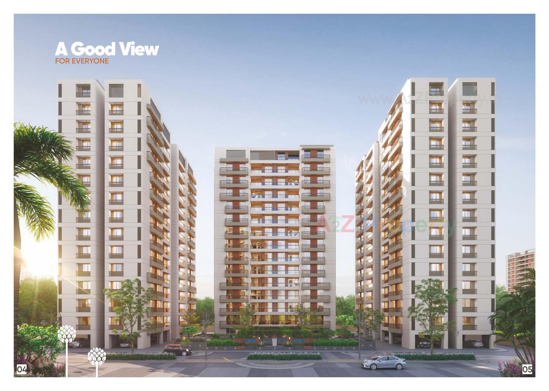 3D Elevation of real estate project Ratnam Park View located at Bhayli, Vadodara, Gujarat