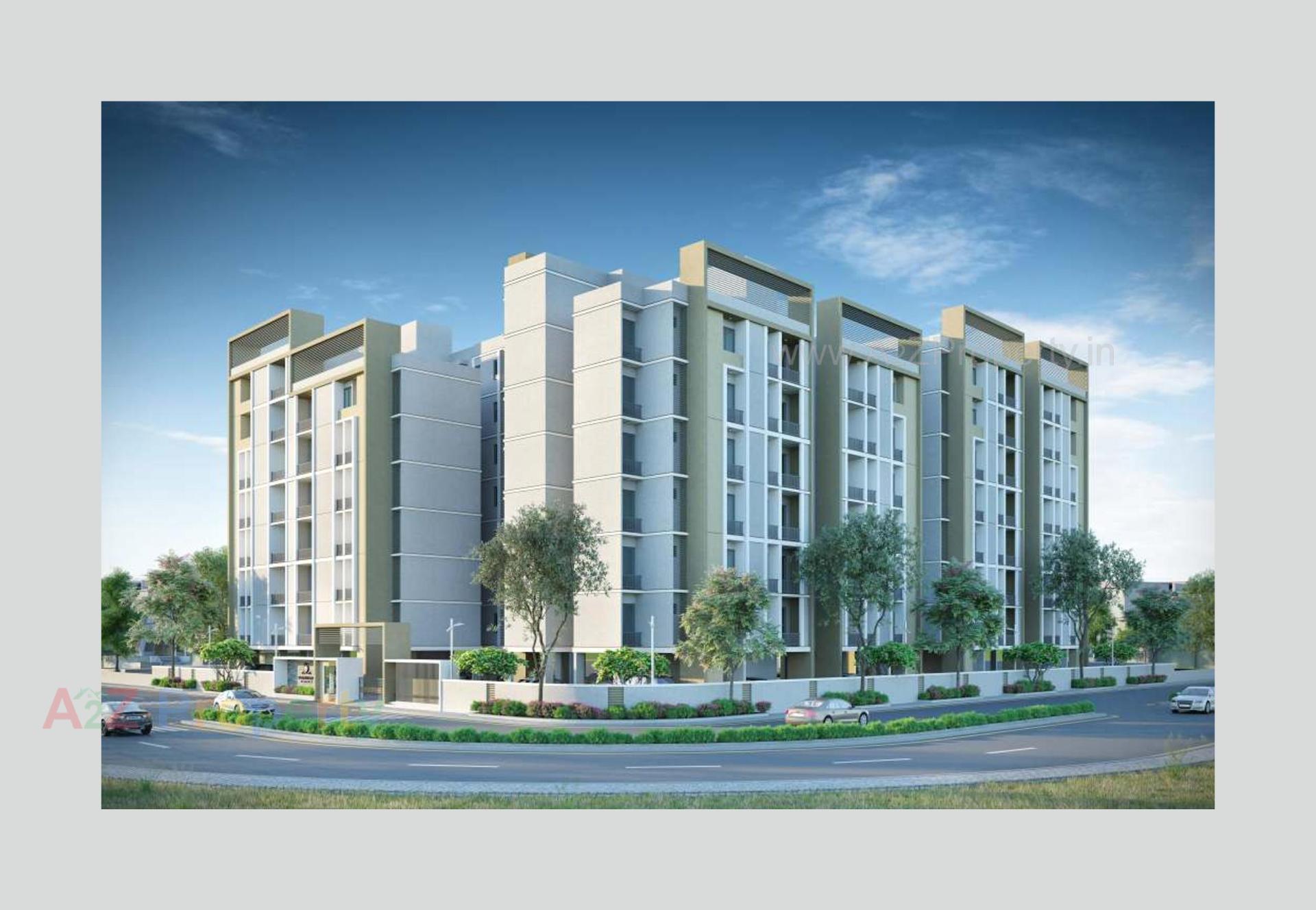 3D Elevation of real estate project Ratnambhavan Residency located at Kapurai, Vadodara, Gujarat
