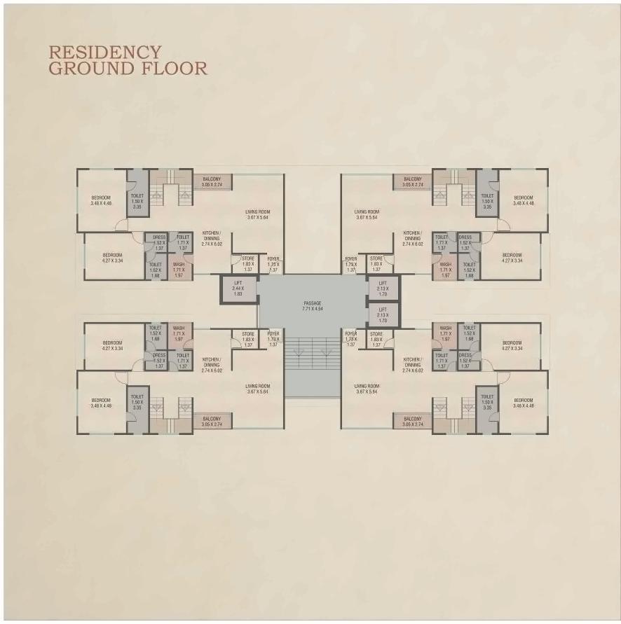 Layout of real estate project Red Coral Hamptons located at Gotri, Vadodara, Gujarat