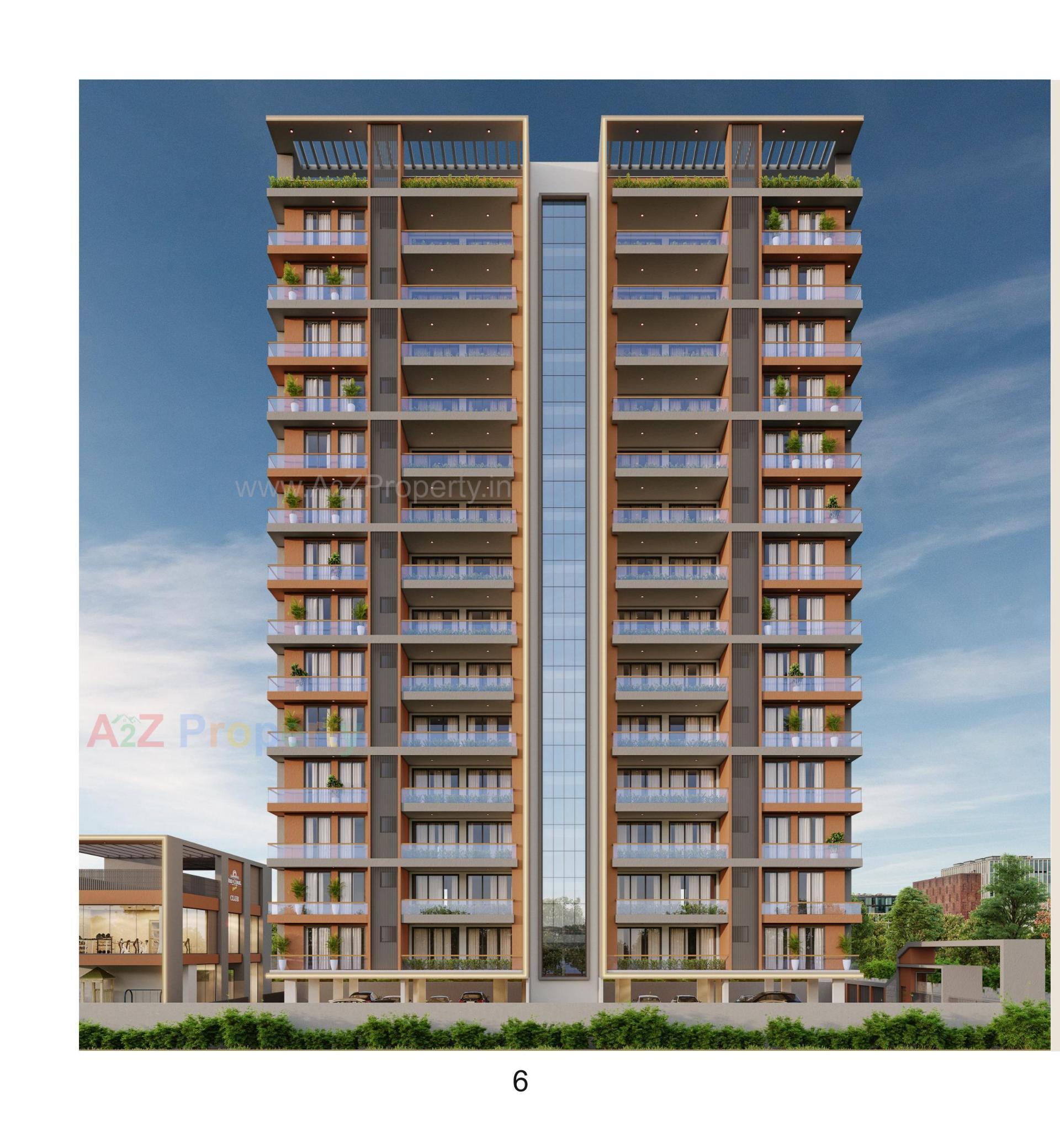 3D Elevation of real estate project Red Coral Prime located at Gotri, Vadodara, Gujarat