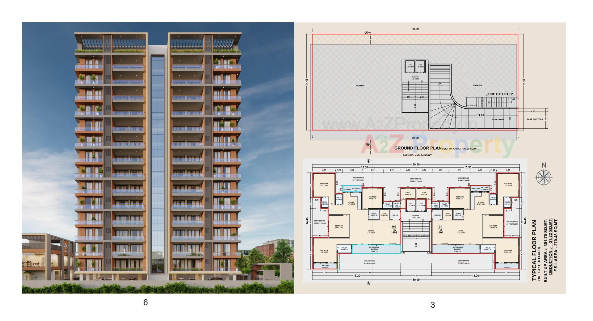 Layout of real estate project Red Coral Prime located at Gotri, Vadodara, Gujarat