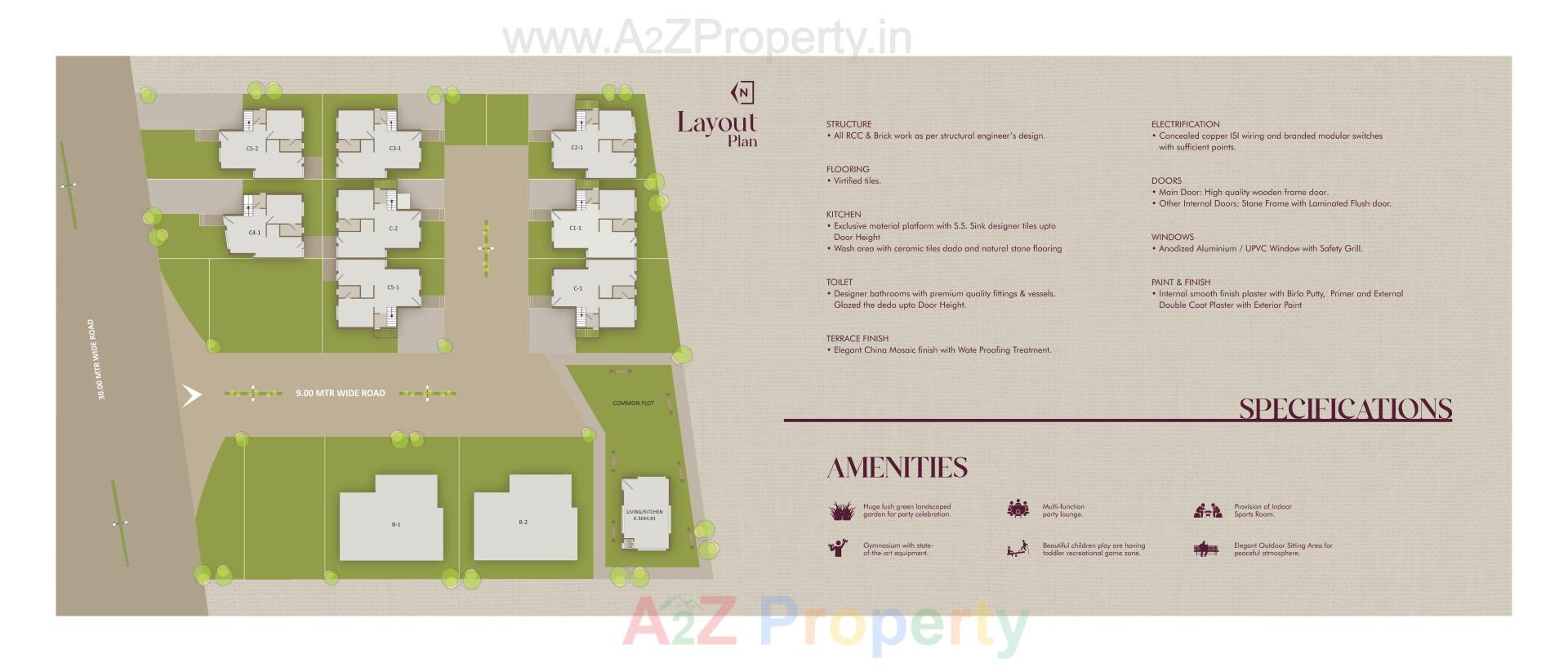 Layout of real estate project Redcoral Pride located at Channi, Vadodara, Gujarat
